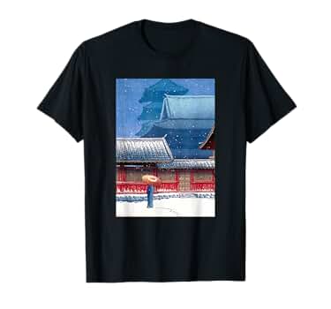 Amazon | 天王寺大阪 川瀬巴水 Tシャツ | Tシャツ・カットソー 通販